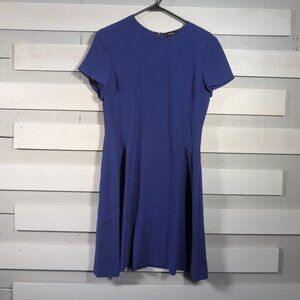 EUC Theory Corset Tee Dress Elevate Crepe Women's 6 Cosmic Blue Unlined shift S